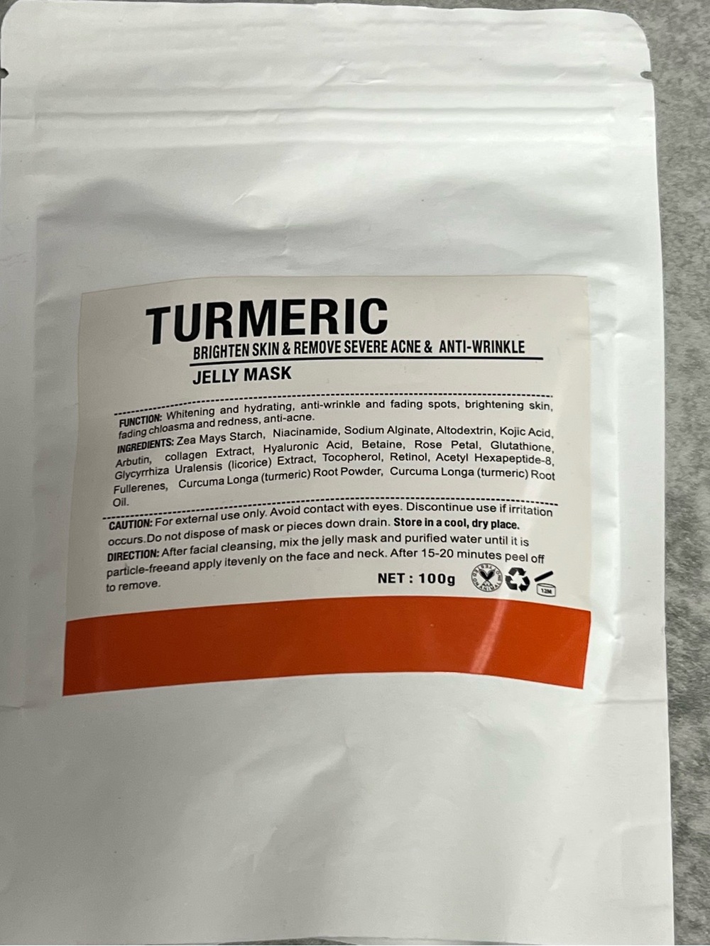 Dr. Meinaier Turmeric Jelly Mask- 100g.             (15-20 treatments )